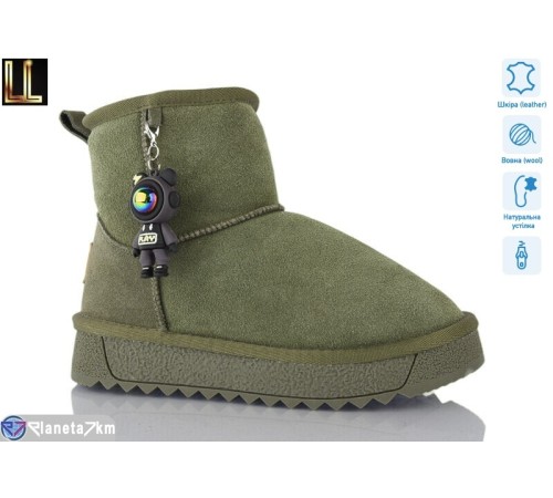 Дитячі Уггі на зиму (8 пар р.32-37) зелений  "Lilin"