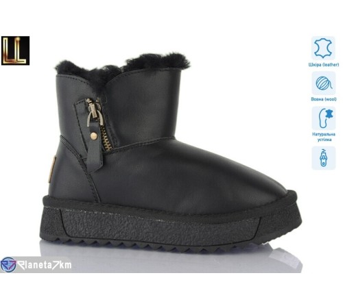 Дитячі Уггі на зиму (8 пар р.33-38) чорний  "Lilin"