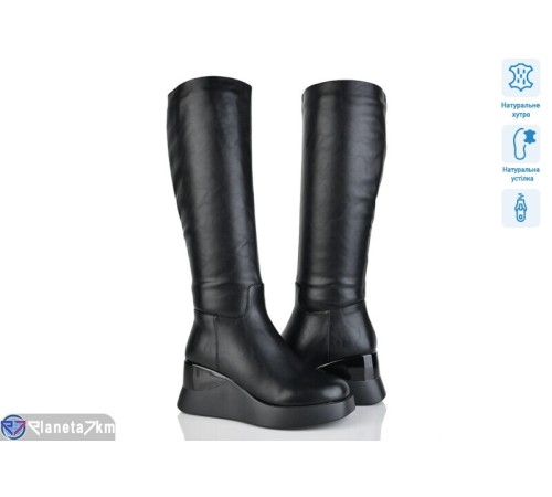 Чоботи жіночі на зиму (6 пар р.36-40) чорний  "MARADONA"