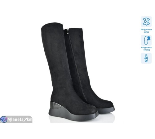 Чоботи жіночі на зиму (6 пар р.36-40) чорний  "MARADONA"