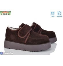 Туфлі жіночі на зиму (8 пар р.36-41) коричневий  "HENGJI-ELENA"