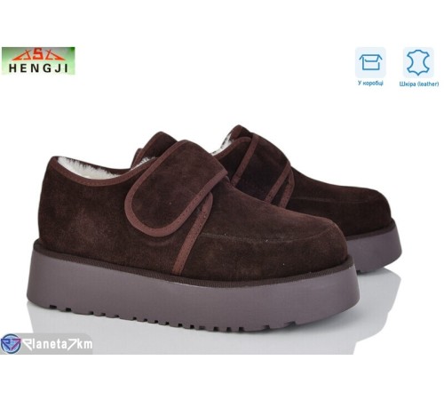 Туфлі жіночі на зиму (8 пар р.36-41) коричневий  "HENGJI-ELENA"