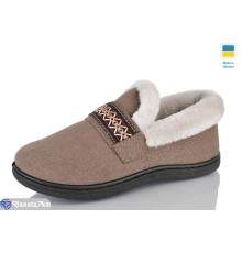 Тапки жіночі на зиму (8 пар р.37-41) коричневий  "LOTTOS"