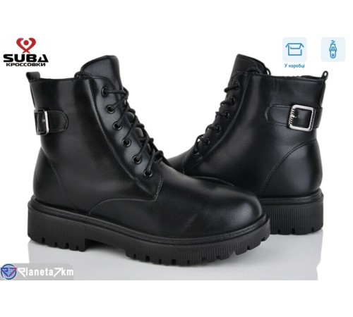 Черевики жіночі на зиму (8 пар р.37-42) чорний  "SUBA"