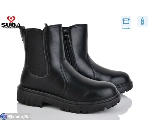 Черевики жіночі на зиму (8 пар р.37-42) чорний  "SUBA"