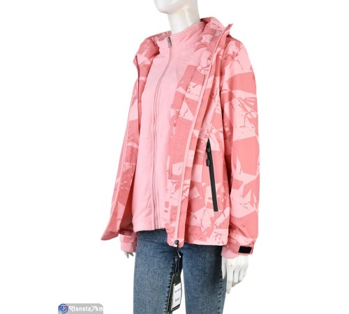 Куртка жіноча на зиму (4 шт. р.сетка L-3XL) рожевий  "Mirella"