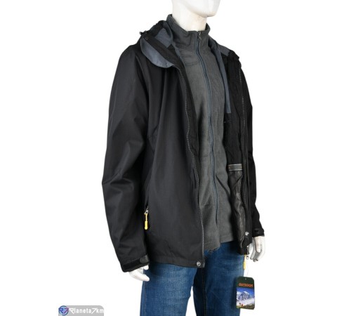 Куртка чоловіча на зиму (5 шт. р.сетка L-5XL) чорний  "Mirella"