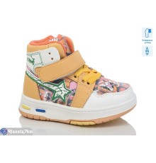 Черевики дитячі на весну/осінь (8 пар р.21-26) жовтий  "Laifakids"