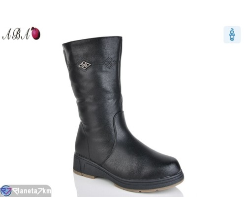 Чоботи жіночі на зиму (8 пар р.37-42) чорний  "Aba"