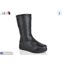 Чоботи жіночі на зиму (8 пар р.37-42) чорний  "Aba"
