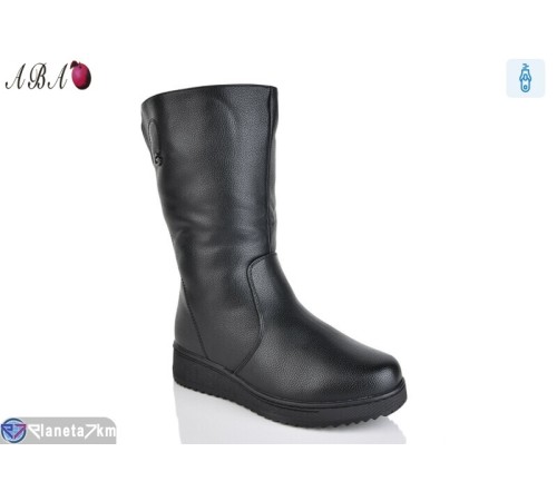 Чоботи жіночі на зиму (8 пар р.37-42) чорний  "Aba"