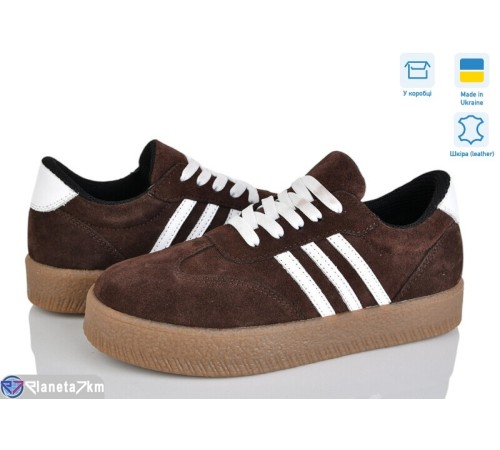 Кросівки жіночі на весну/осінь (6 пар р.36-41) коричневий  "FOX"