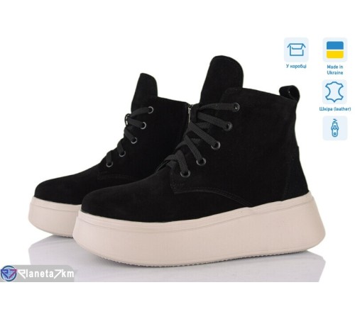 Черевики жіночі на весну/осінь (6 пар р.36-40) чорний  "Linda"