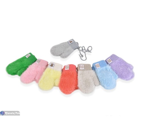 Рукавиці дитячі на зиму (12 шт. р.сетка 1-2) мікс  "RUBIBAS"