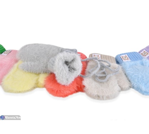 Рукавиці дитячі на зиму (12 шт. р.сетка 1-2) мікс  "RUBIBAS"