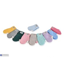 Рукавиці дитячі на зиму (12 шт. р.сетка 1-2) мікс  "RUBIBAS"