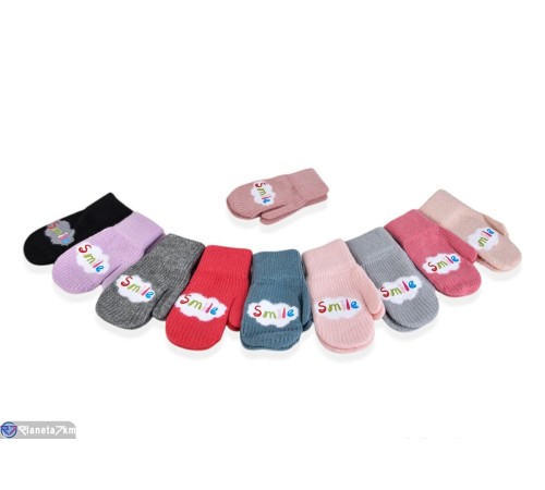 Рукавиці дитячі на зиму (12 шт. р.сетка 3-5) мікс  "RUBIBAS"