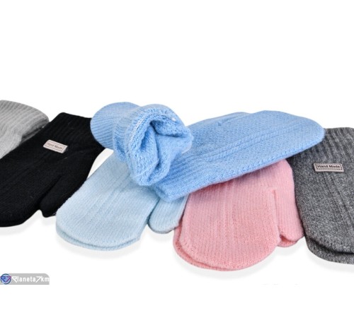 Рукавиці дитячі на зиму (12 шт. р.сетка 2-4) мікс  "RUBIBAS"