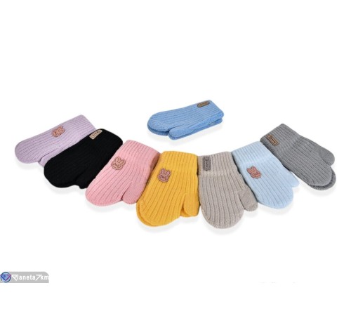 Рукавиці дитячі на зиму (12 шт. р.сетка 2-4) мікс  "RUBIBAS"