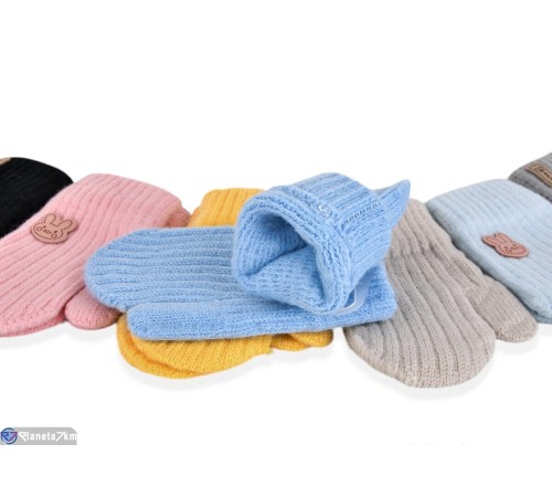Рукавиці дитячі на зиму (12 шт. р.сетка 2-4) мікс  "RUBIBAS"
