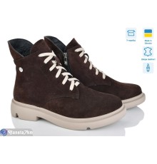 Черевики жіночі на зиму (6 пар р.36-40) коричневий  "Linda"