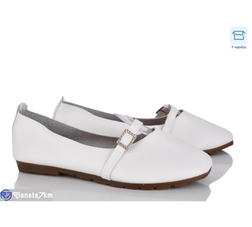 Балетки жіночі на весну/осінь (8 пар р.36-41) білий  "Fuggo"