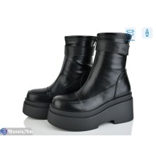 Черевики жіночі на зиму (6 пар р.36-40) чорний  "Mirella"