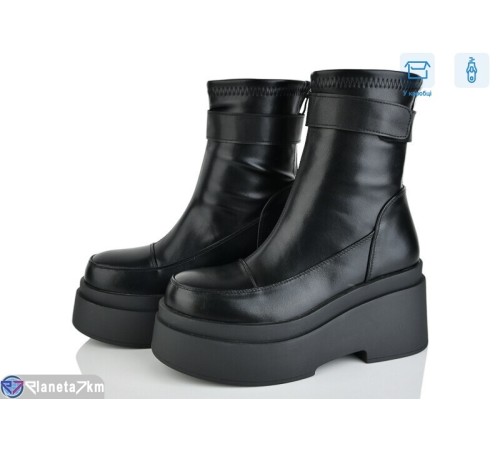 Черевики жіночі на зиму (6 пар р.36-40) чорний  "Mirella"