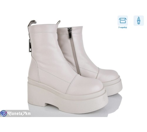 Черевики жіночі на зиму (6 пар р.36-40) бежевий  "Mirella"