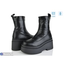 Черевики жіночі на зиму (6 пар р.36-40) чорний  "Mirella"