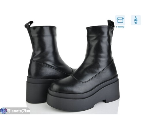 Черевики жіночі на зиму (6 пар р.36-40) чорний  "Mirella"