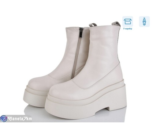 Черевики жіночі на зиму (6 пар р.36-40) бежевий  "Mirella"