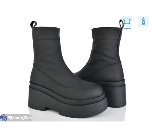 Черевики жіночі на зиму (6 пар р.36-40) чорний  "Mirella"