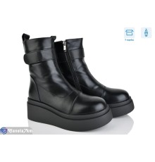 Черевики жіночі на зиму (6 пар р.36-40) чорний  "Mirella"