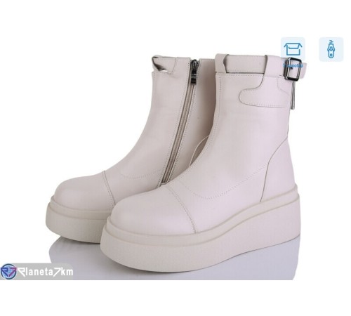 Черевики жіночі на зиму (6 пар р.36-40) бежевий  "Mirella"