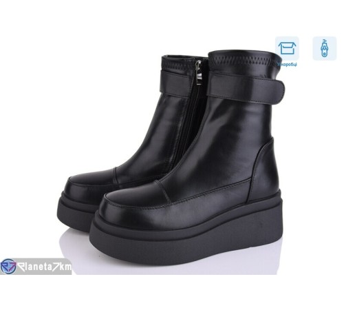 Черевики жіночі на зиму (6 пар р.36-40) чорний  "Mirella"
