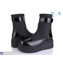 Черевики жіночі на зиму (6 пар р.36-40) чорний  "Mirella"