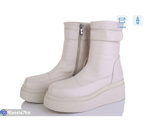 Черевики жіночі на зиму (6 пар р.36-40) бежевий  "Mirella"