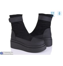 Черевики жіночі на зиму (6 пар р.36-40) чорний  "Mirella"