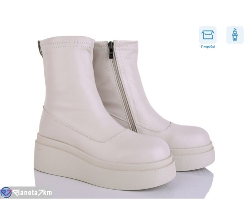 Черевики жіночі на зиму (6 пар р.36-40) бежевий  "Mirella"