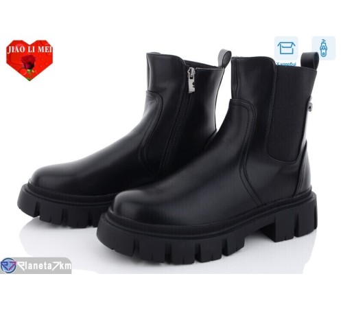 Черевики жіночі на зиму (6 пар р.36-41) чорний  "Jiao Li Mei"