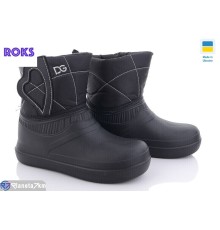 Жіноче гумове взуття на весну/осінь (8 пар р.37-41) чорний  "Roks"