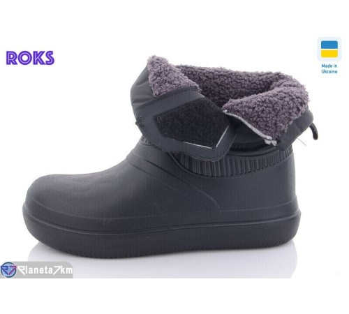 Жіноче гумове взуття на весну/осінь (8 пар р.37-41) чорний  "Roks"