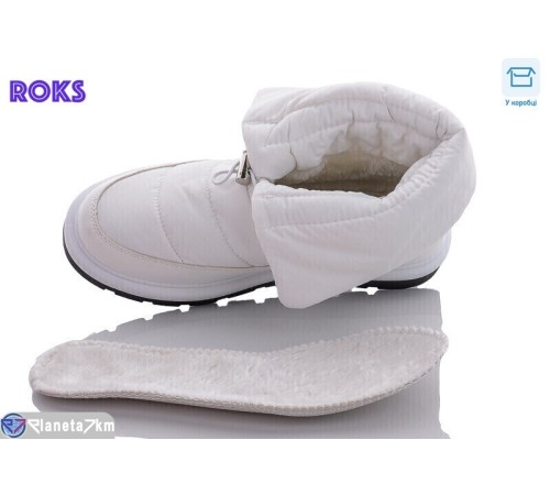 Дутики жіночі на зиму (12 пар р.36-41) білий  "Roks"