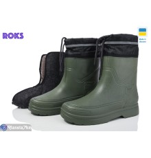 Чоловічі чоботи з піни на зиму (8 пар р.41-45) зелений  "Roks"