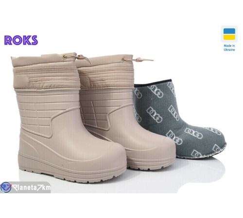 Жіночі чоботи з піни на весну/осінь (8 пар р.37-41) бежевий  "Roks" Жіночі чоботи з піни на весну/осінь (8 пар р.37-41) бежевий  "Roks"