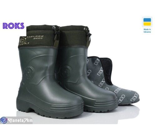 Чоловічі чоботи з піни на зиму (8 пар р.41-46) зелений  "Roks" Чоловічі чоботи з піни на зиму (8 пар р.41-46) зелений  "Roks"