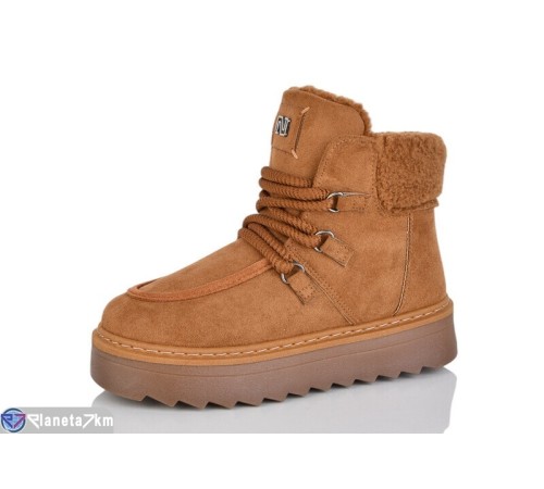 Черевики жіночі на зиму (8 пар р.36-41) camel  "Fudian" Черевики жіночі на зиму (8 пар р.36-41) camel  "Fudian"