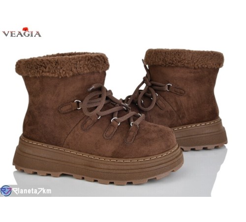 Черевики жіночі на зиму (8 пар р.36-41) коричневий  "Veagia-ADA"