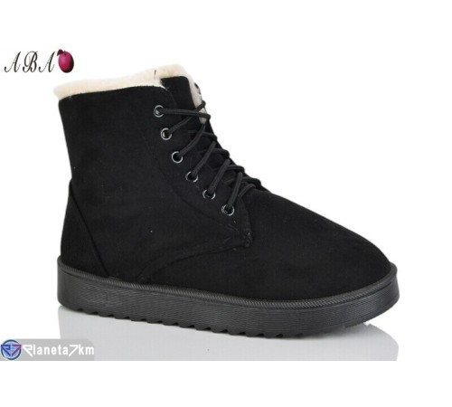 Черевики жіночі на зиму (8 пар р.37-42) чорний  "Aba"